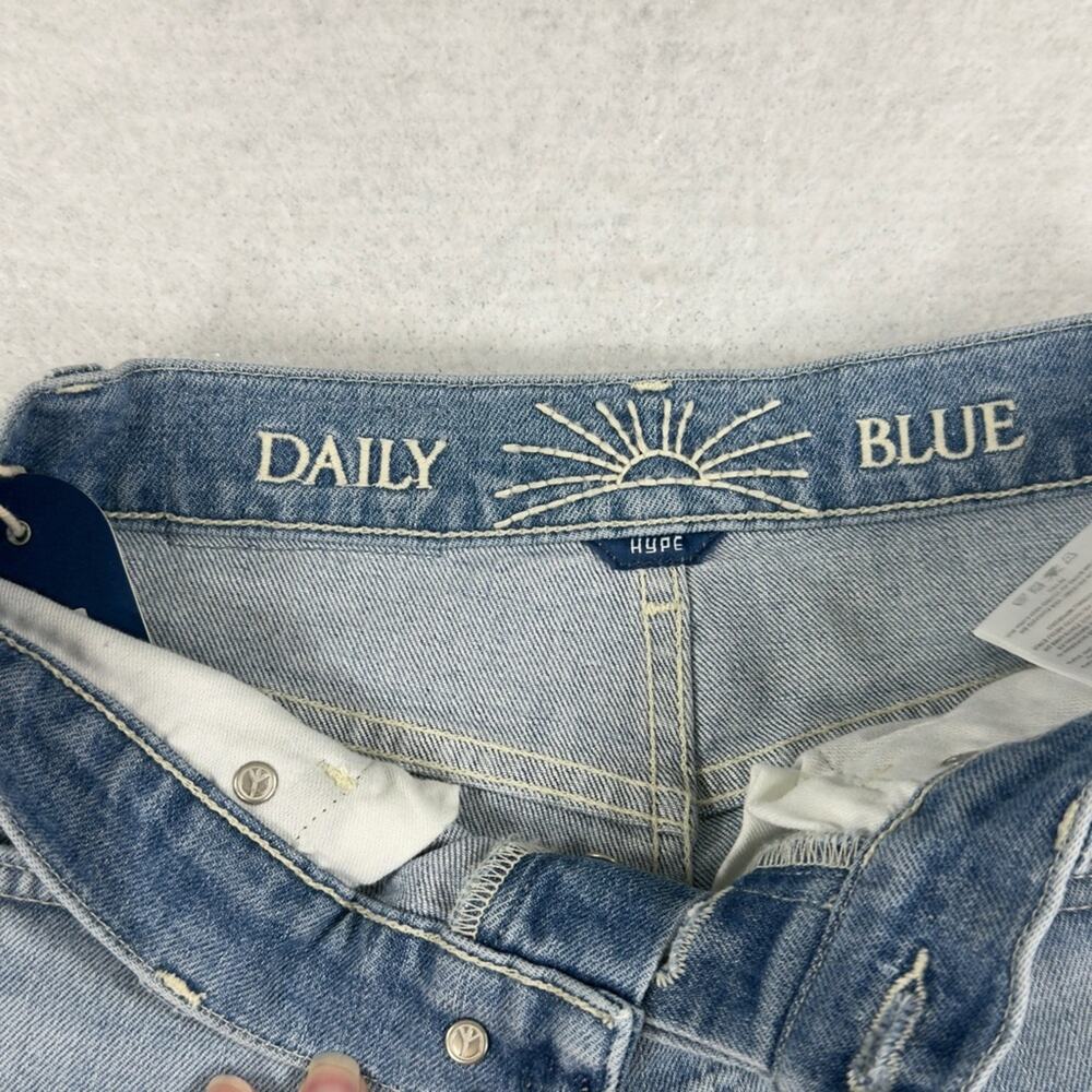 Daily Blue By AG Hype Straight Leg Jeans High Rise Distressed Dust Size‎ 25 NEW - Picture 8 of 15